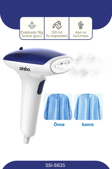 Sinbo SSI-6635  Buharlı Kırışık Giderici Paslanmaz Çelik ürün görseli 1