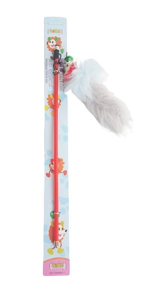 Kedi Oltası Çıngıraklı Tüylü Kalın Fare 40 Cm ürün görseli 1