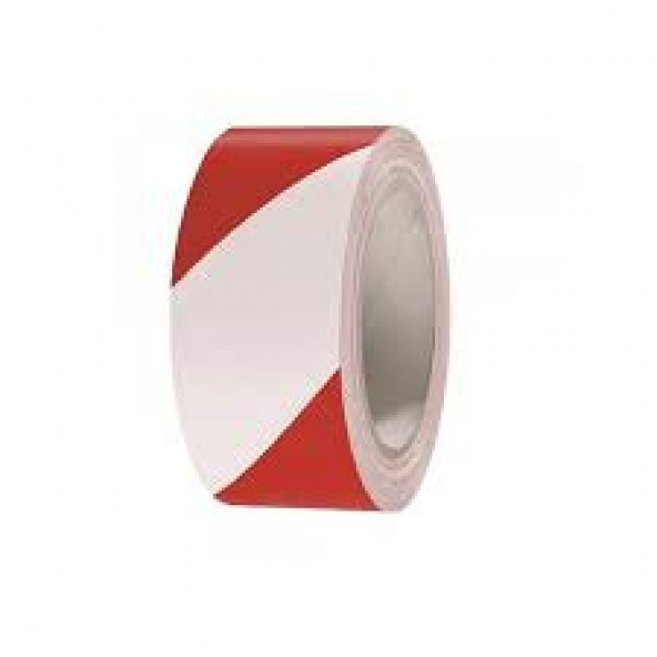 Yer İşaretleme Bantı 50 mm x 30 Mt. Kırmızı-Beyaz ürün görseli 1