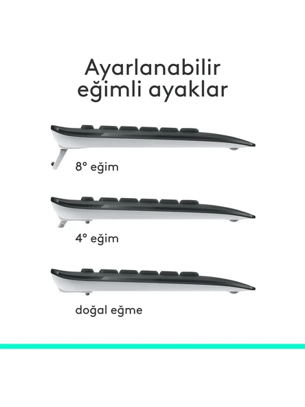 Logitech MK540 ADVANCED Kablosuz Türkçe Klavye Mouse Seti - Siyah - Resim 7