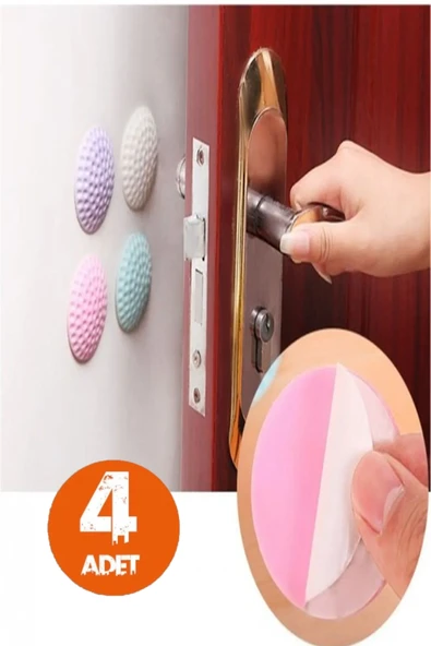 TİNEKE  Çok Amaçlı Silikon Kapı Duvar Koruyucu Tampon 4lü Paket ürün görseli 1