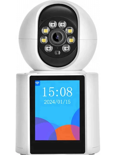 QASUL Kablosuz Bağlantı Telefonu Ev İçin 360° Bebek Monitörü Tam Renkli Gece Görüşü Otomatik Takip Wifi Kamera ürün görseli 1