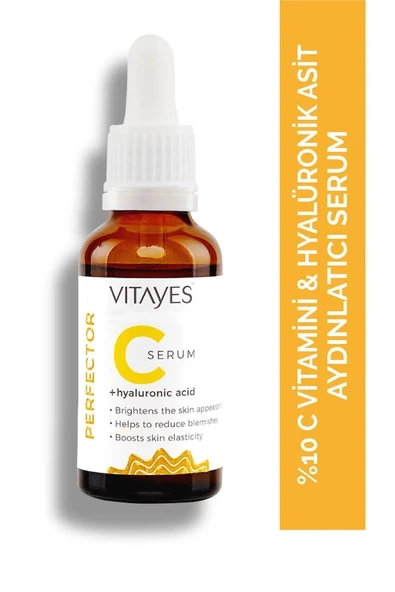 VITAYES C Vitamini Cilt Tonu Eşitleyici Leke Karşıtı Hyalüronik Asit Aydınlatıcı Nemlendirici Cilt Serumu ürün görseli 1