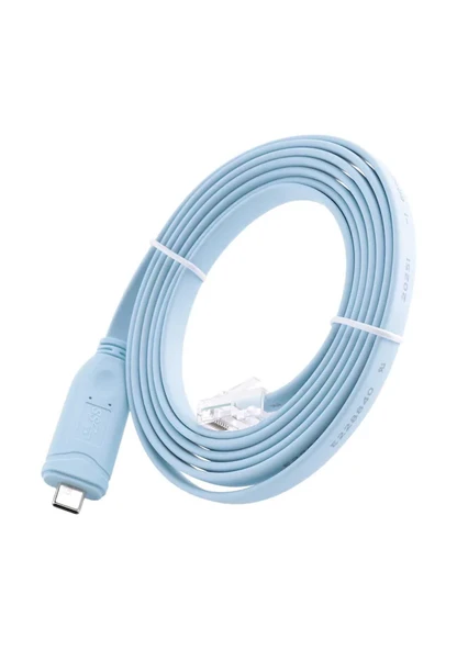 Type C to Cisco Router RJ45 Konsol Kablosu Type c to rj45 kablo 1.8m ürün görseli 1