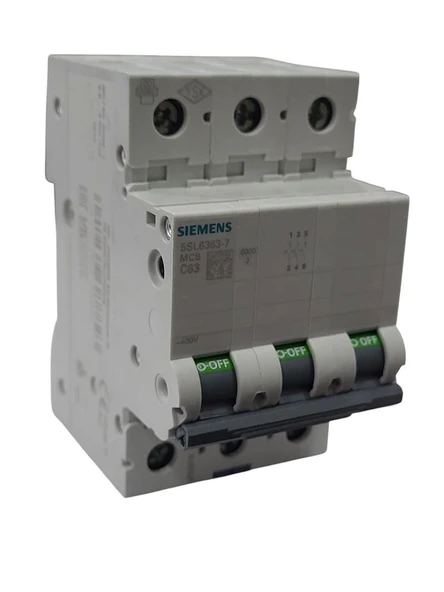 Siemens 3x63A C Tipi 6kA Otomatik Sigorta ürün görseli 1