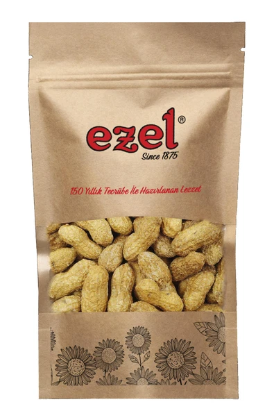 Ezel Kuruyemiş Kabuklu Tuzlu Yer Fıstığı 1000g - Taze Kavrulmuş - Zipli Ambalaj ürün görseli 1