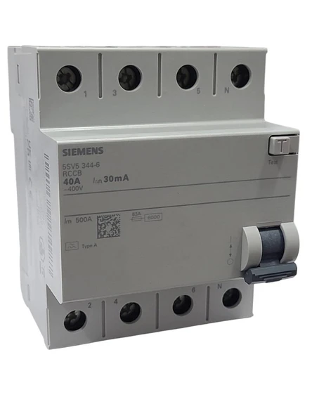 Siemens 4x40A 30mA Kaçak Akım Rölesi ürün görseli 1