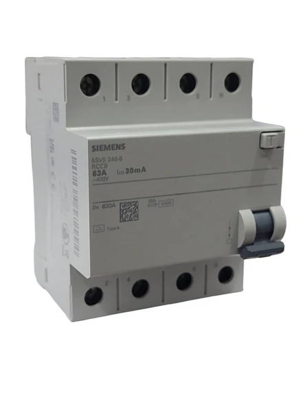 Siemens 4x63A 30mA Kaçak Akım Rölesi ürün görseli 1