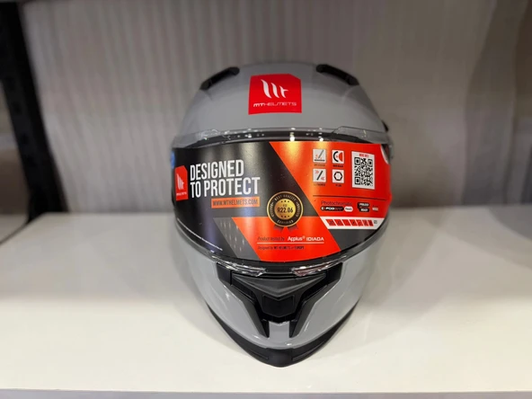 KASK MT BRAKER SV SOLİD A12 PARLAK NARDO GRİ - Resim 3