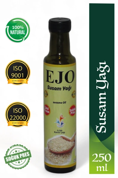EJO SOĞUK SIKIM SUSAM YAĞI / %100 SAF VE DOĞAL SUSAM YAĞI ürün görseli 1