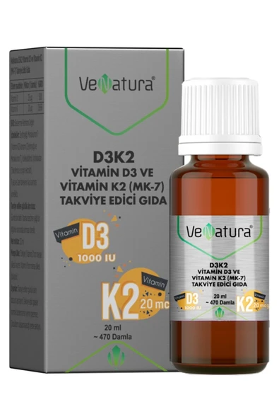 Venatura Vitamin D3K2 MK7 Damla 20 ml ürün görseli 1