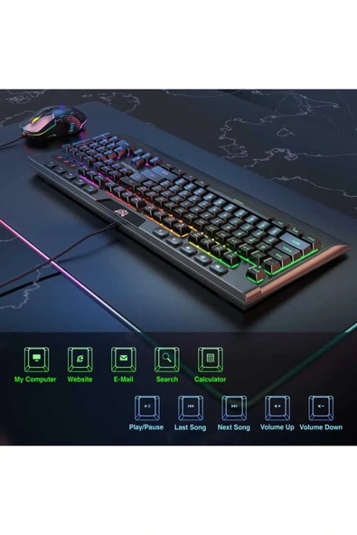 Onikuma G21 Rgb Oyuncu Klavye Mouse Seti - Resim 5