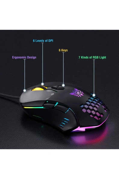 Onikuma G21 Rgb Oyuncu Klavye Mouse Seti - Resim 2