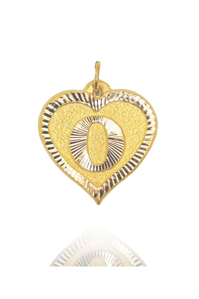 0.25 Gram 14 Ayar O Harfi Kalp Kolye Ucu ürün görseli 1