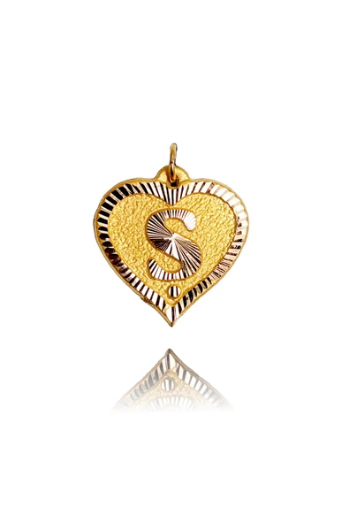 0.25 Gram 14 Ayar Ş Harfi Kalp Kolye Ucu ürün görseli 1