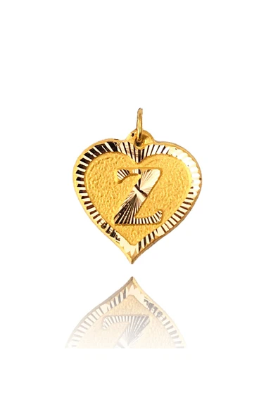 0.25 Gram 14 Ayar Z Harfi Kalp Kolye Ucu ürün görseli 1