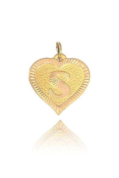 0.25 Gram 14 Ayar S Harfi Kalp Kolye Ucu ürün görseli 1