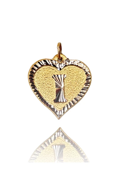 0.25 Gram 14 Ayar I Harfi Kalp Kolye Ucu ürün görseli 1