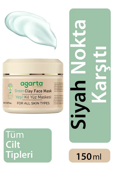 AGARTA DOĞAL YEŞİL KİL YÜZ MASKESİ 150 ML ürün görseli 1