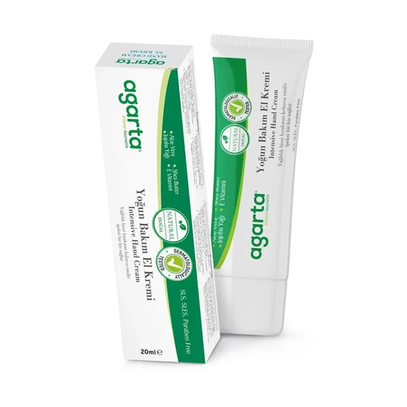 AGARTA DOĞAL YOĞUN BAKIM EL KREMİ 20 ML ürün görseli 1