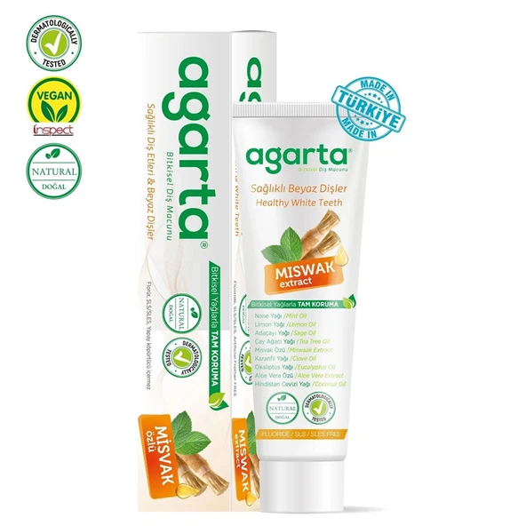 Agarta Doğal Diş Macunu Misvak Özlü 100 Ml ürün görseli 1