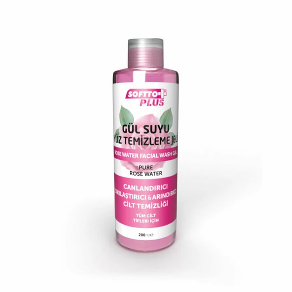 SOFTTO PLUS GÜL SUYU YÜZ YIKAMA JELİ 200 ML ürün görseli 1