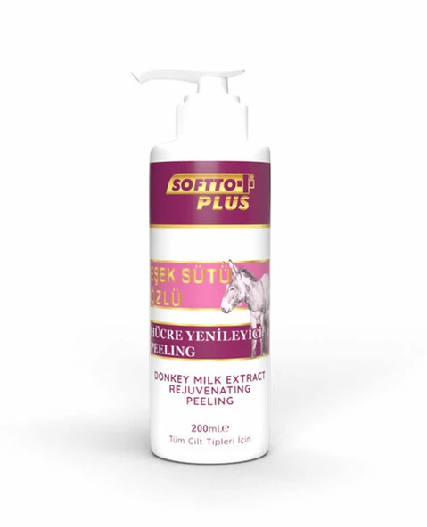 SOFTTO PLUS EŞEK SÜTÜ ÖZLÜ PEELİNG 200 ML ürün görseli 1