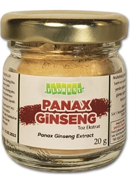 FLOREST PANAX-GİNSENG TOZ EXTRAT 20 GR ürün görseli 1