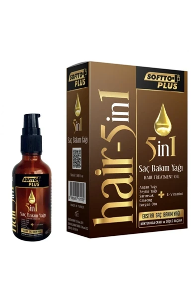 SOFTTO PLUS 5 İN 1 SAÇ BAKIM YAĞI 50 ML ürün görseli 1