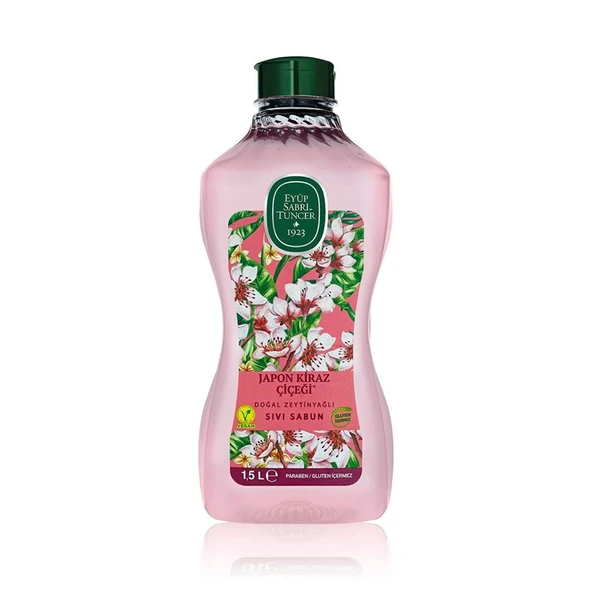 EST ZEYTİNYAĞLI SIVI SABUN JAPON KİRAZ ÇİÇEĞİ 1,5 L PET ŞİŞE ürün görseli 1