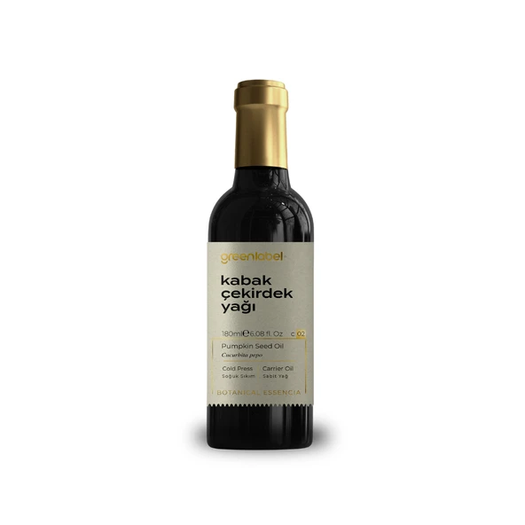 GREENLABEL KABAK ÇEKİRDEĞİ YAĞI 180 ML. (SOĞUK SIKIM) ürün görseli 1