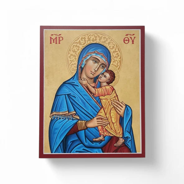 Mavi Madonna İkona - Resim 2