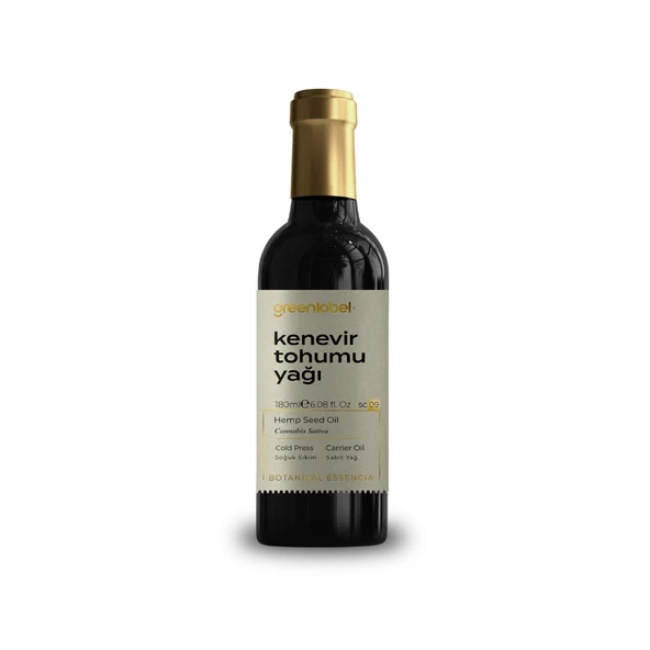 GREENLABEL KENEVİR TOHUMU YAĞI 180 ML. (SOĞUK SIKIM) ürün görseli 1