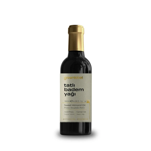 GREENLABEL TATLI BADEM YAĞI 180 ML. (SOĞUK SIKIM) ürün görseli 1