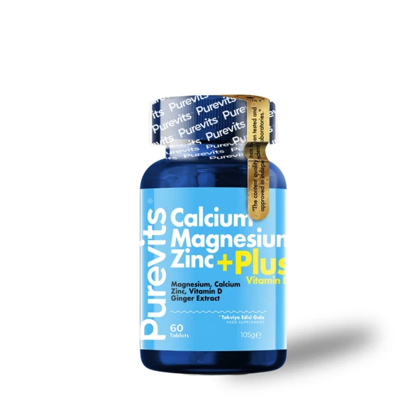 PUREVITS CA MG ZN VİTAMİN D - 90 TABLETS ürün görseli 1