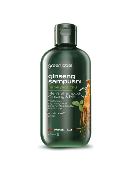 GREENLABEL GİNSENG & NANE YAĞI MAN ŞAMPUANI 400 ML. ürün görseli 1
