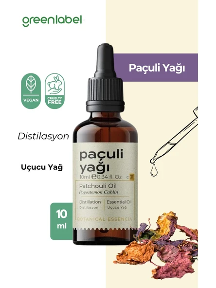 GREENLABEL PAÇULİ YAĞI 10 ML. (DİSTİLASYON) ürün görseli 1