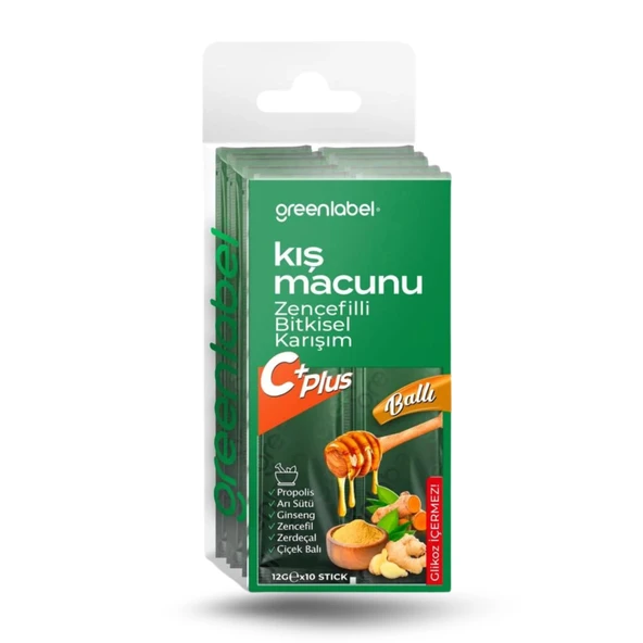 GREEN LABEL KIŞ MACUNU KAKAOLU 12G X 10 STICK ürün görseli 1