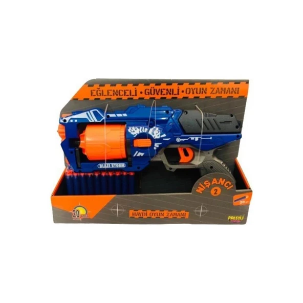 Prestij Oyuncak Nerf Yumuşak Mermi Atan Tabanca 20 Mermili FAB.6464 ürün görseli 1