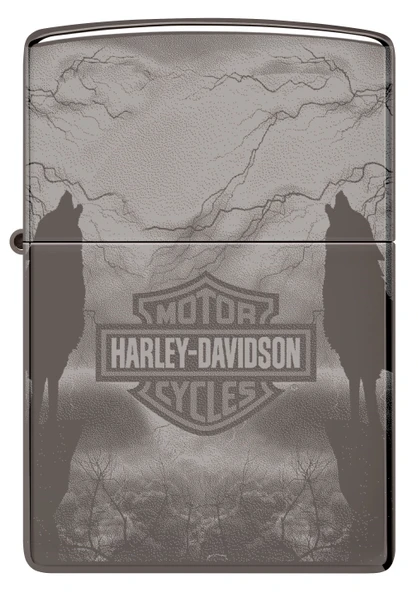 Zippo Harley Davidson Howling Wolves Dizayn Çakmak - Resim 2