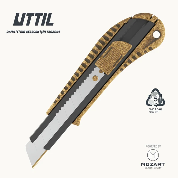 UTTIL Aura Natura Nmuk03-an %40 Ahşap Gövdeli 18mm Maket Bıçağı ürün görseli 1