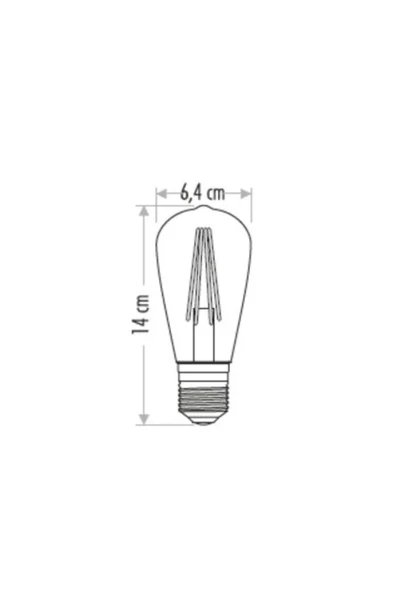 6w E27 2700k Amber Rustik Led Ampul Ct-4284 - Resim 2