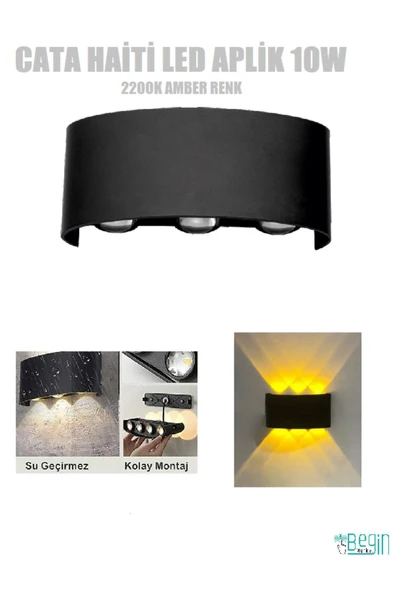 HAİTİ 10W LED APLİK IP644 CT-8011 AMBER RENK 2200K ürün görseli 1