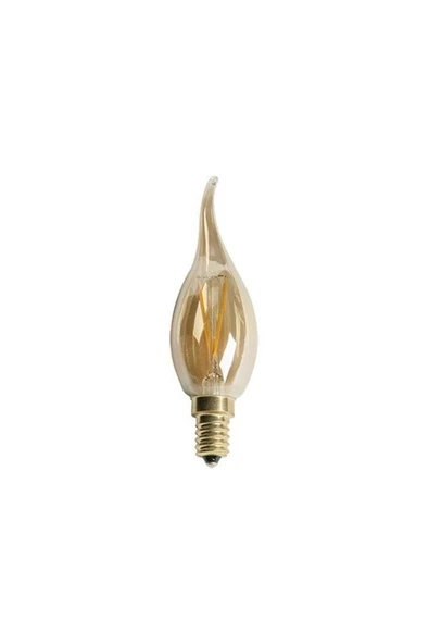 Rustik Led Kıvrık Buji Ampul E14 Amber 4w ürün görseli 1