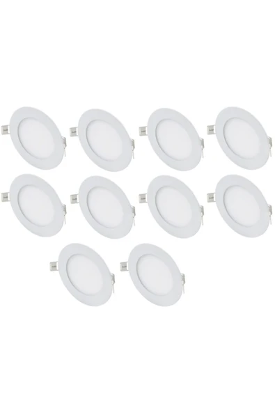 Ct 5147 10 Adet 12 Watt Slim Led Panel Beyaz Işık Metal Kasa ürün görseli 1