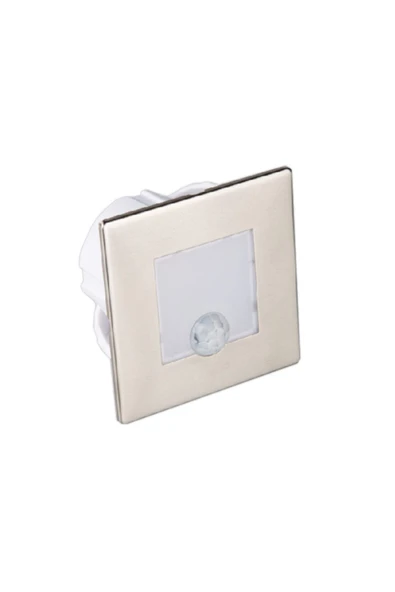 Ct-5173 1.5 Watt Kare Koridor Led Armatür Sensörlü 6400 K Beyaz Renk = ürün görseli 1