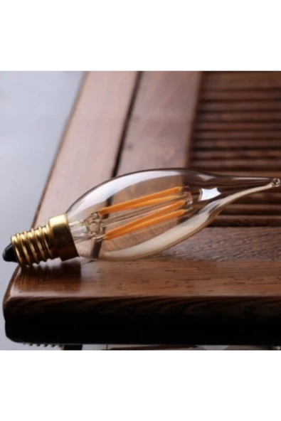 4w Rustik Kıvrık Dekoratif Led Ampul 2700k Amber - Ct-4281 ürün görseli 1
