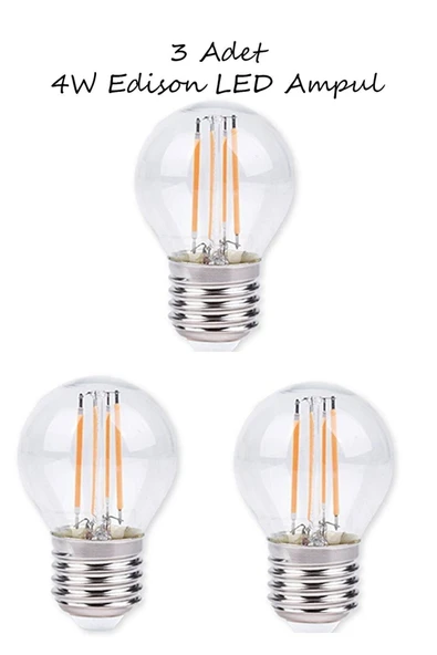 3 Adet 4w Edison Led Ampul / Ct-4288 ürün görseli 1