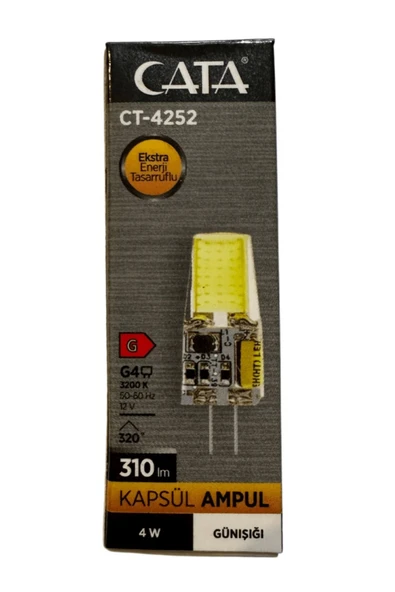 CT-4252 4W 12V 3200K (Günışığı) G4 Duylu Kapsül Ampul ürün görseli 1