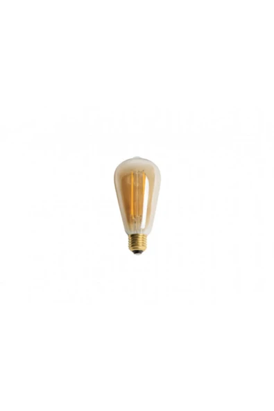 4 Watt Rustik Led Ampul Uzun Flmanet 2700k Amber Işık ürün görseli 1
